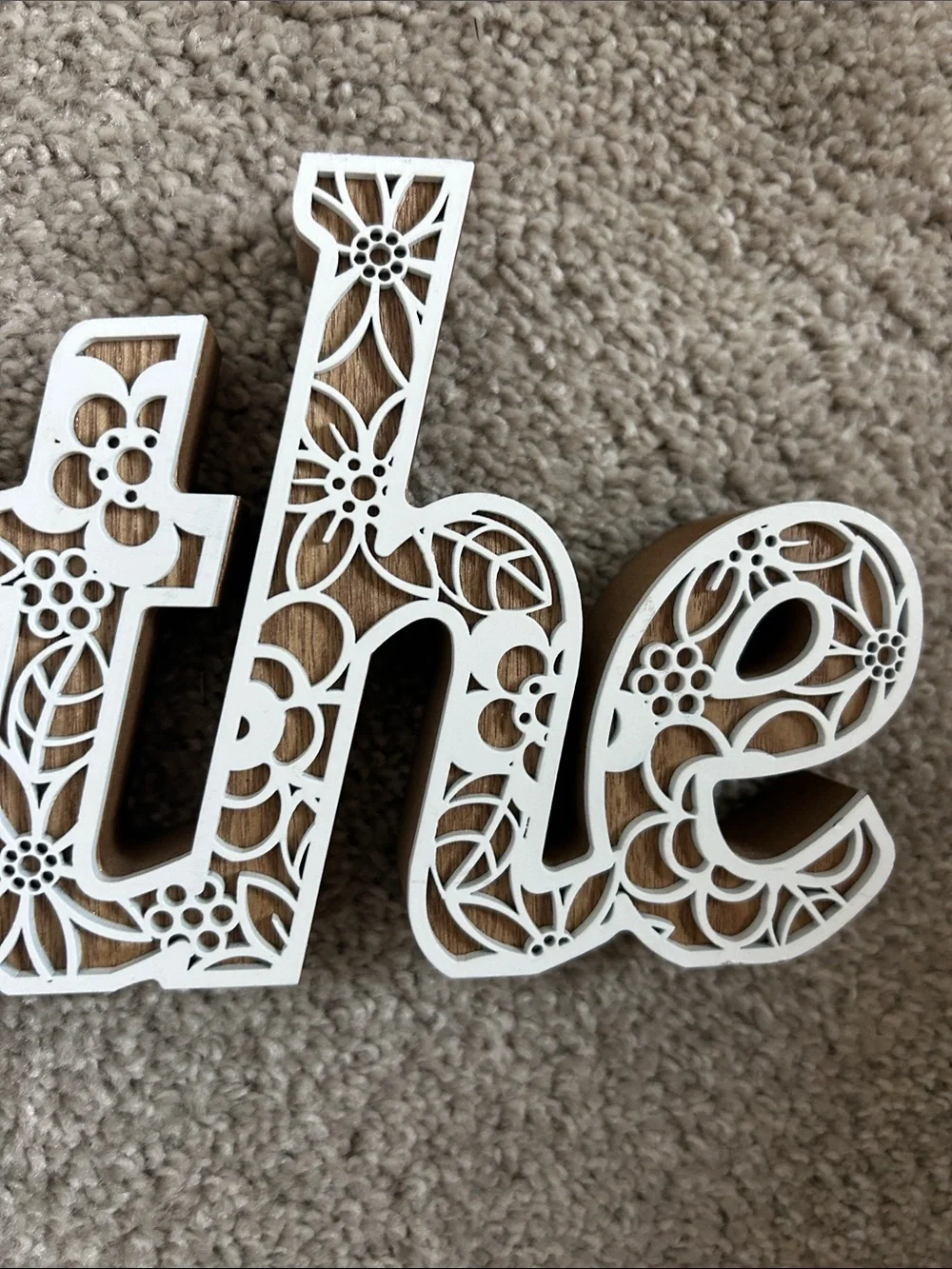 'Breathe' Decorative cut out wood Sign
